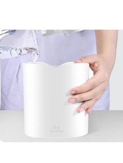 Увлажнитель воздуха мини с подсветкой для дома офиса настольный 2000мл (2л) белый  (П11-134)