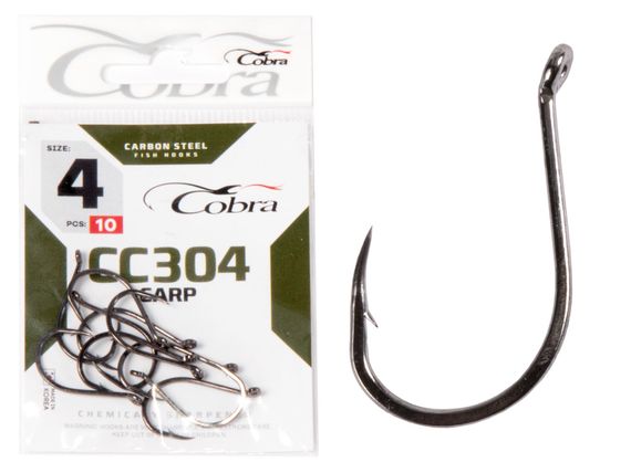 Крючки Cobra CARP CC304  №4, 10 шт.