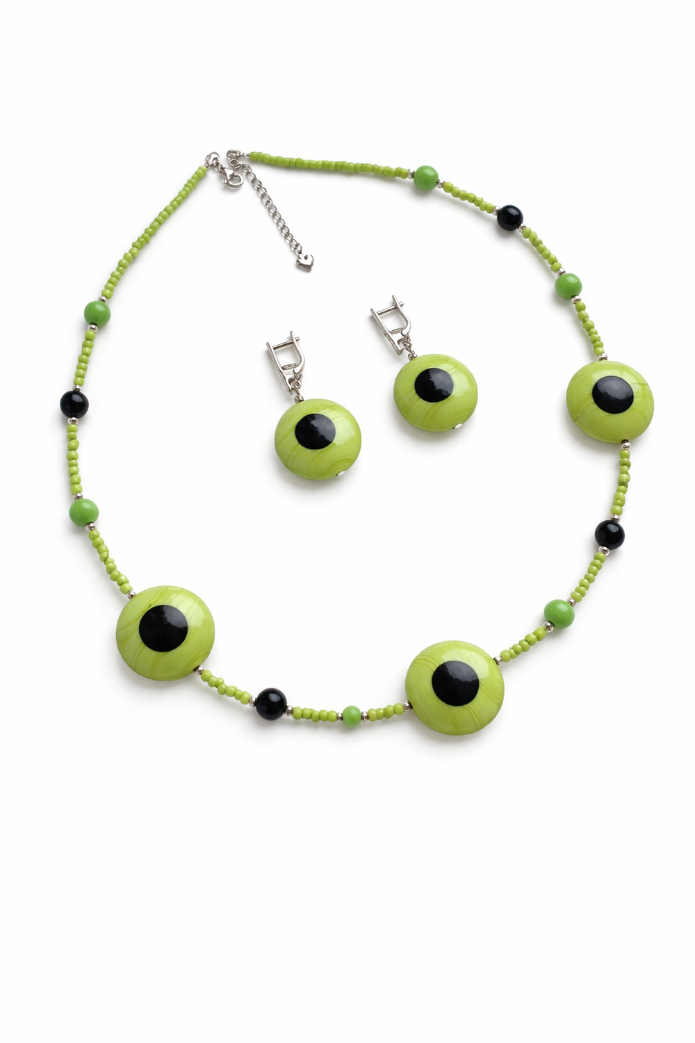 Комплект украшений из муранского стекла: колье, серьги