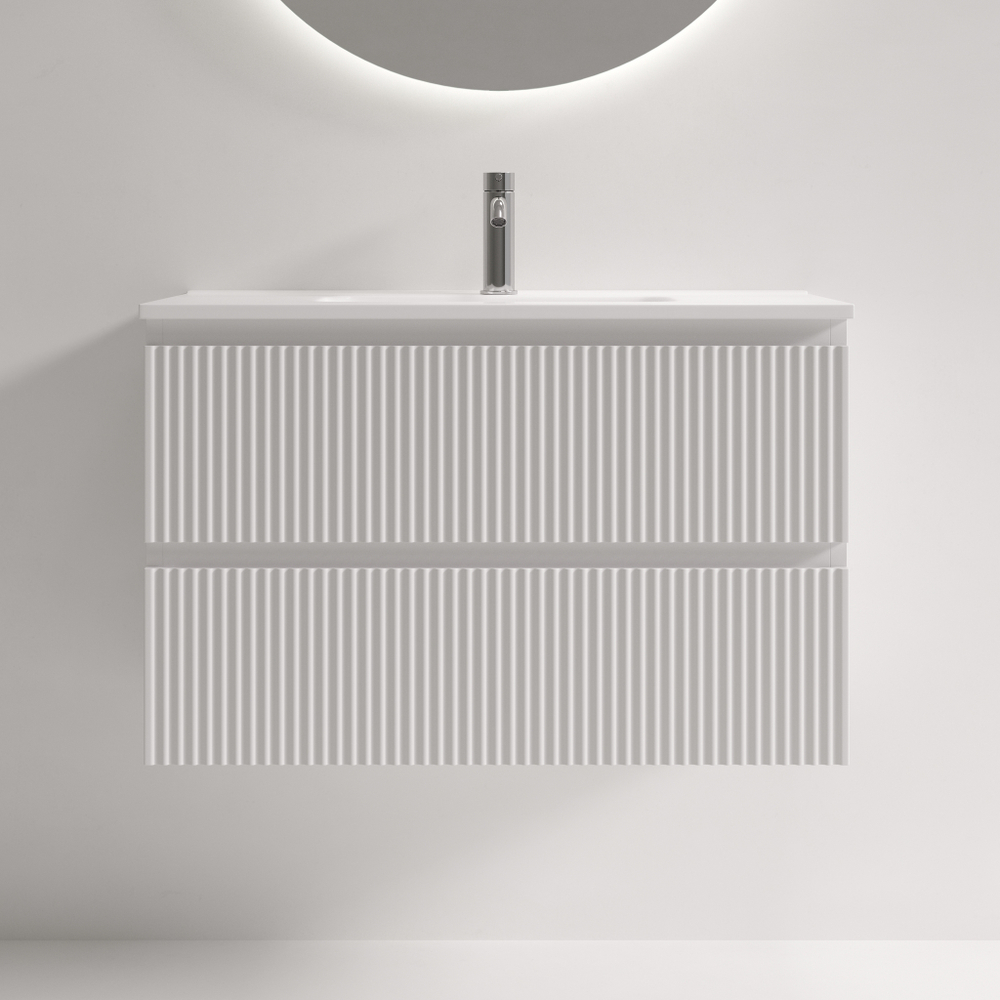 Тумба подвесная SANCOS Snob R 790х390х500, c двумя ящиками оснащенными доводчиками, Bianco, арт.SNR80/39W