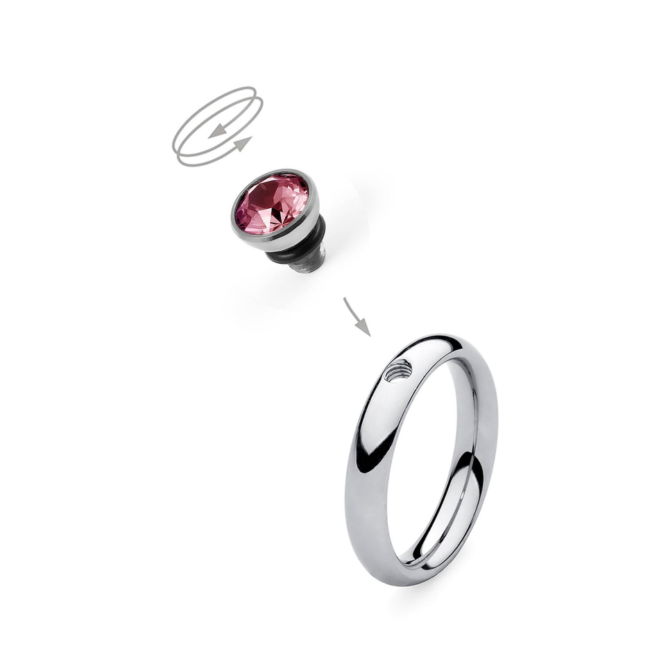 Шарм Qudo Bottone Indian Pink 5 мм 630108 R/S