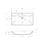 Тумба с раковиной BelBagno AURORA-800-2C-SO-RT