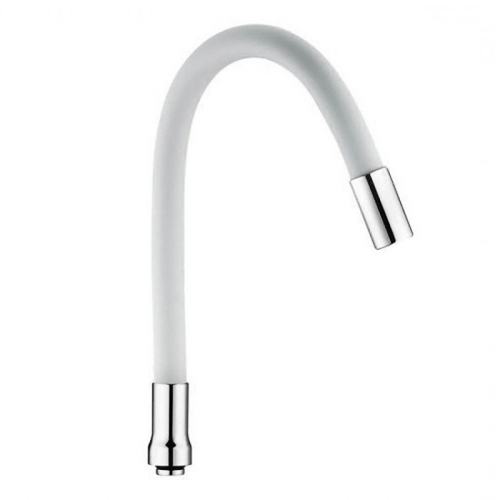 Излив гибкий силиконовый белый ZEGOR