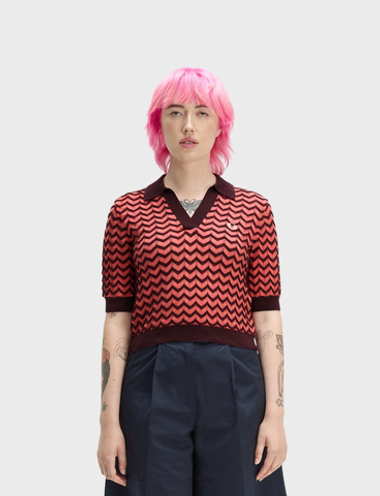 Джемпер-поло FRED PERRY Pointelle Knitted Shirt
