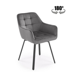 Стул HALMAR K588 серый/черный