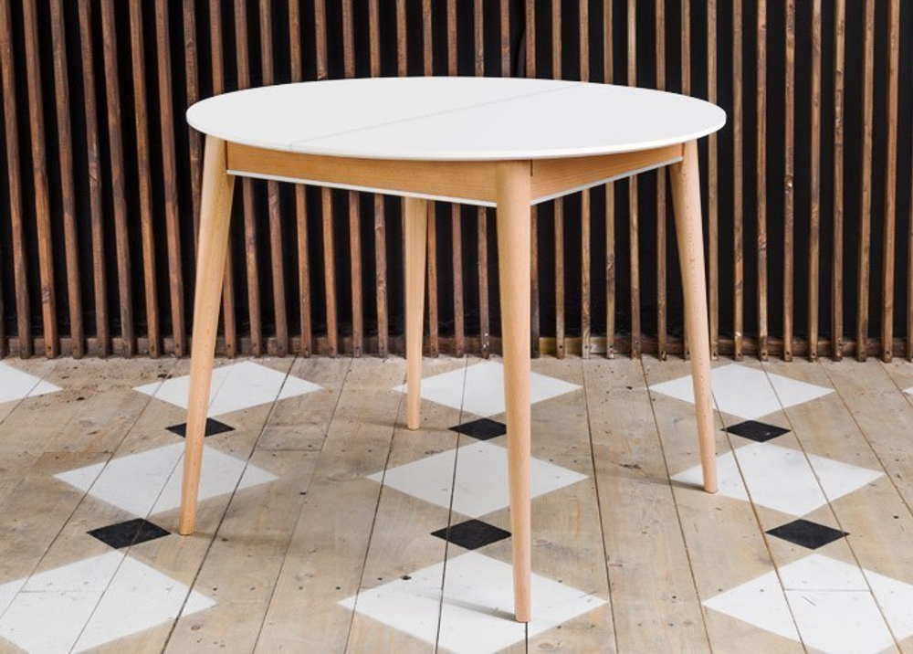 Стол обеденный Арека К1200 (бук/тон 1/тон подстолья 2/ножка 8)  120х120(150)