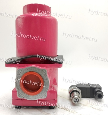 WKRFBN/HC160DE10D1.X/-L24 - Сливной фильтр гидравлический одинарный модели RF тонкость фильтрации 10 мкм, типоразмер 160, вид присоединения: резьба G11/4, материал корпуса - чугун, рабочее давление до 25 бар, визуально-электрический (лампа с напряжением 24В) индикатор загрязнения