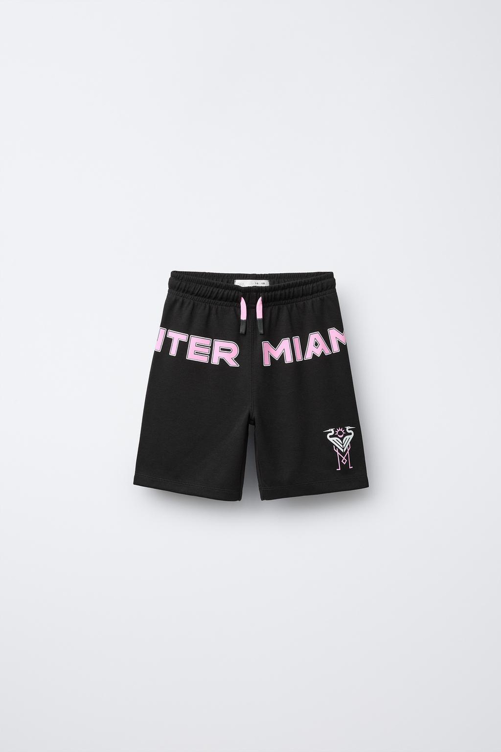 ZARA ШОРТЫ-БЕРМУДЫ ИЗ МЯГКОЙ ТКАНИ MIAMI CITY MLS ©, ЧЕРНЫЙ