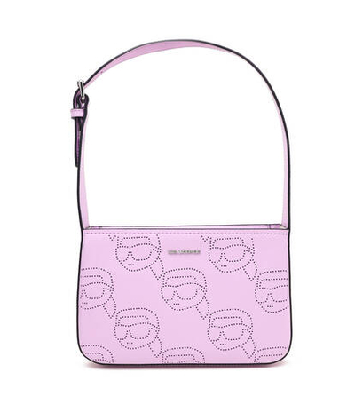 Кожаная сумка через плечо Karl Lagerfeld - фиолетовый(241W3003)