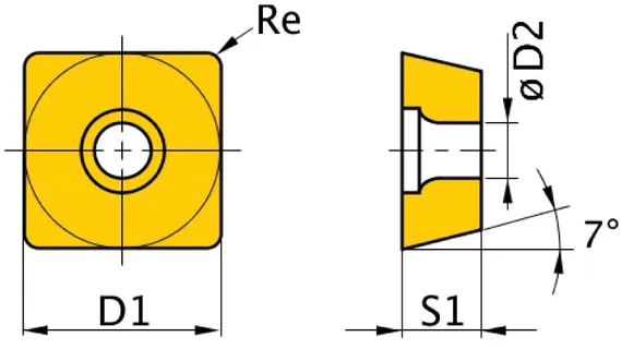 Поворотные режущие пластины Optimum ISO SCMT09T304, арт. 3441280