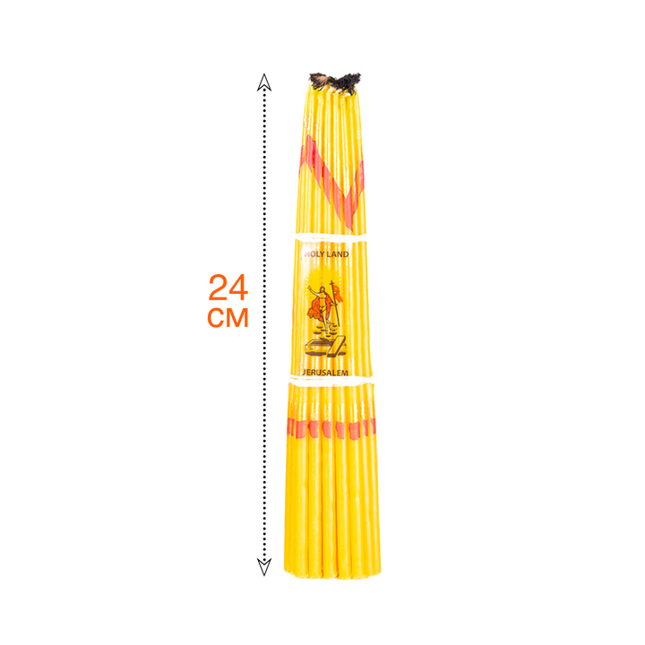 Набор: Свечи Иерусалимские восковые обожженные 24 см, 33 шт.