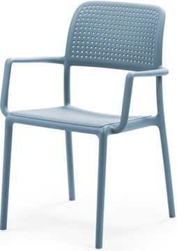 Кресло пластиковое Bora голубое Италия