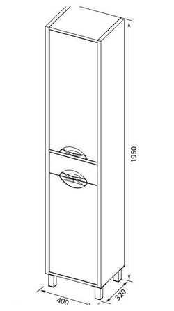 Шкаф-пенал для ванной Aquanet Гретта 40 б\к венге