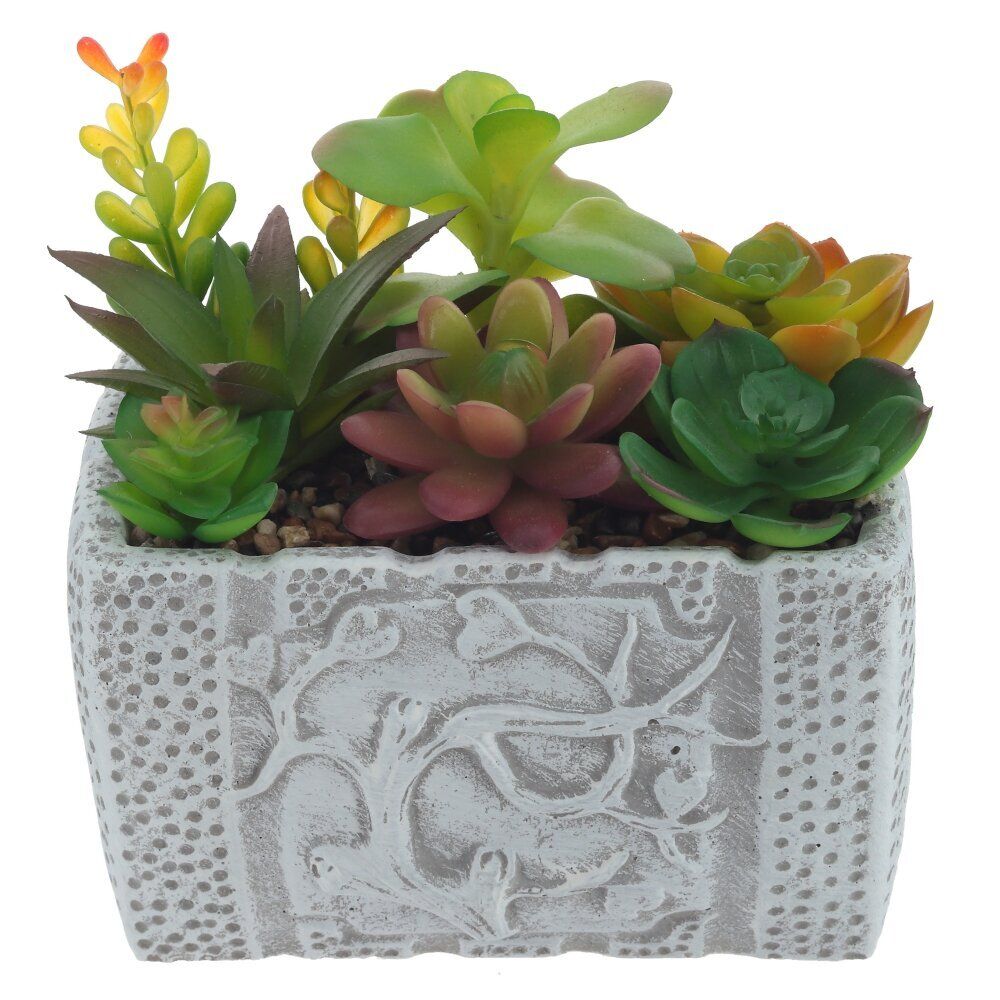 GAEM Цветочная композиция "Суккуленты", L16 W11,5 H16 см