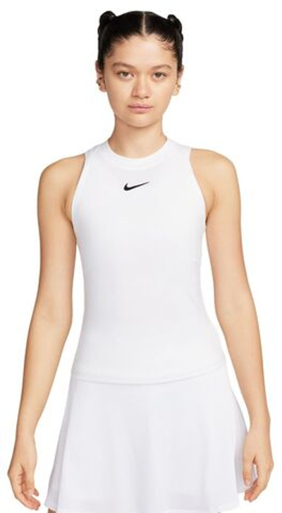 Женский топ теннисный Nike Court Dri-Fit Advantage Tank - white/white/black
