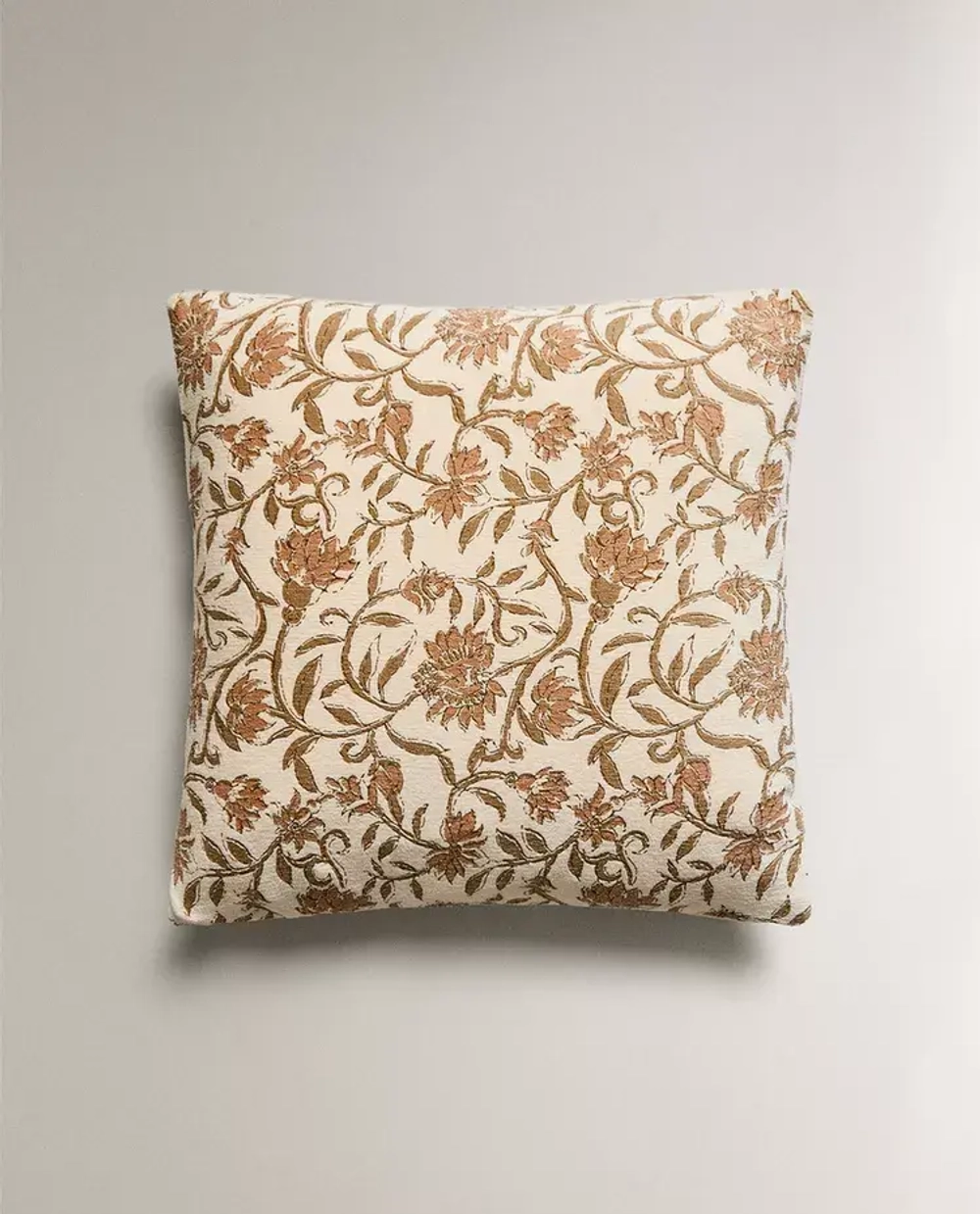 ZARA HOME НАВОЛОЧКА ДЛЯ ДЕКОРАТИВНОЙ ПОДУШКИ ИЗ СИНЕЛИ, ЭКРЮ