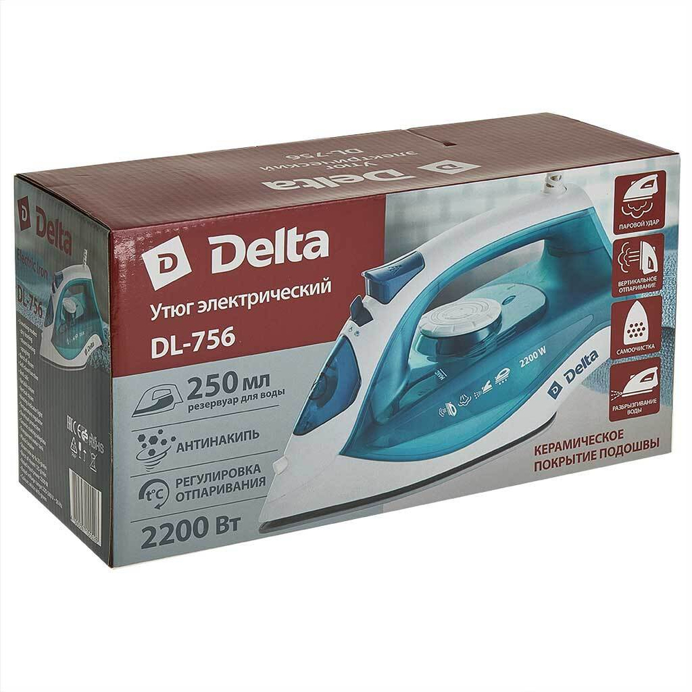 Утюг электрический 2200 Вт DELTA DL-756