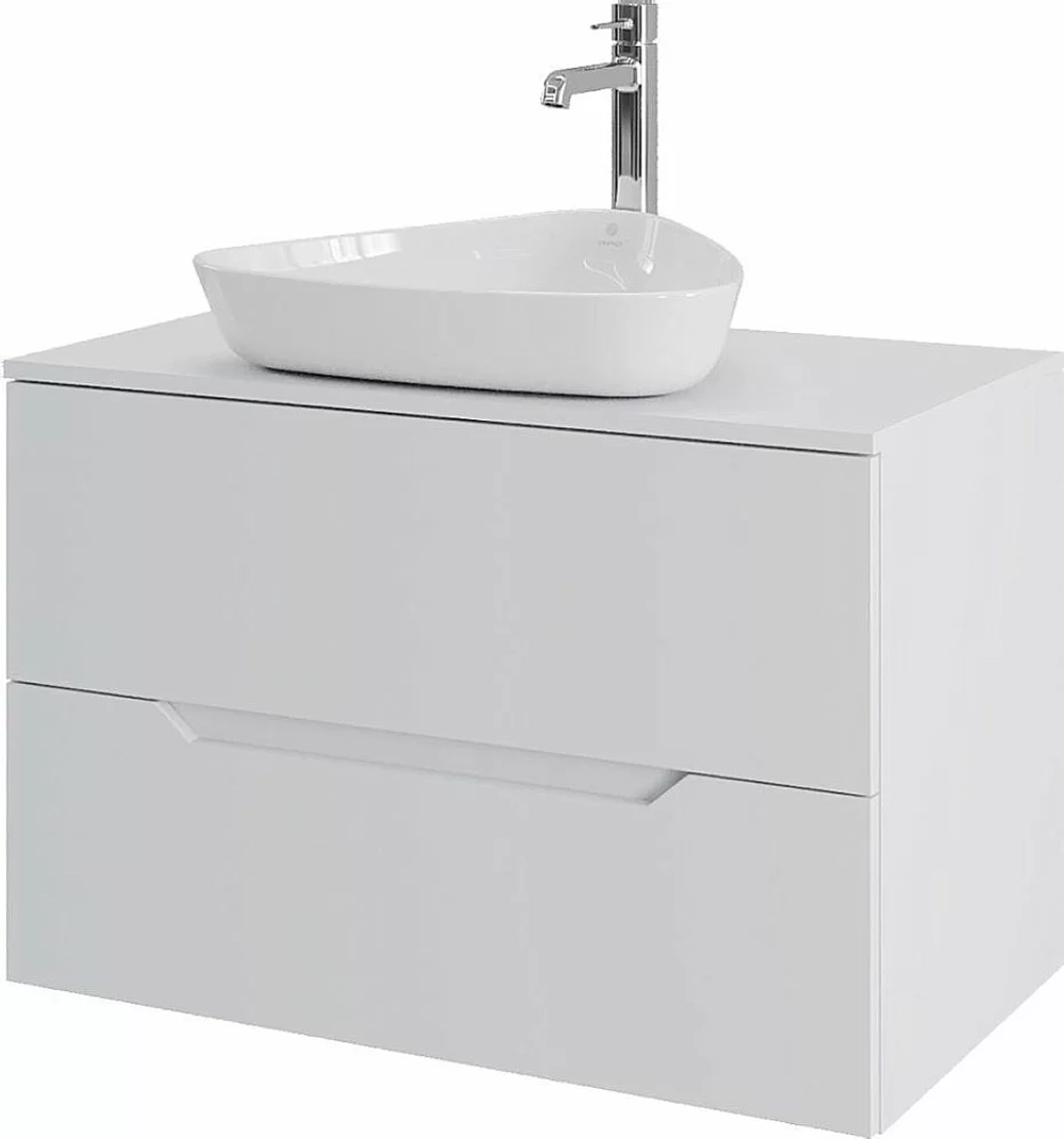 Тумба с раковиной Orange Line 80 Li-80TuwMDF+B07-500W белый