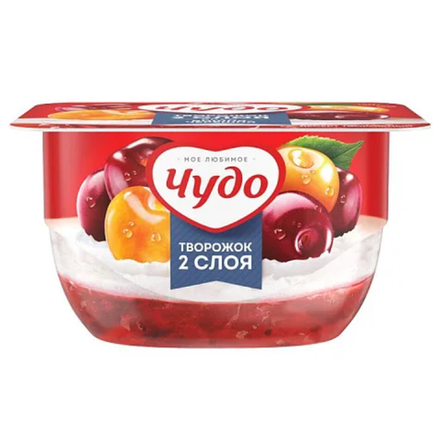 Чудо творожок 2 слоя вишня-черешня 5,2% 100 гр