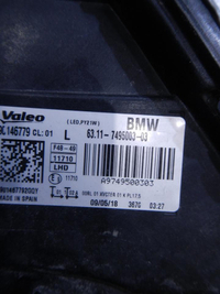 Битая Фара левая BMW X1 F48 (2015-2019) LED