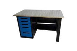 Верстак GWT-V1400BL3 однотумбовый, 5 ящиков, синий 1400x700, Great Wolf