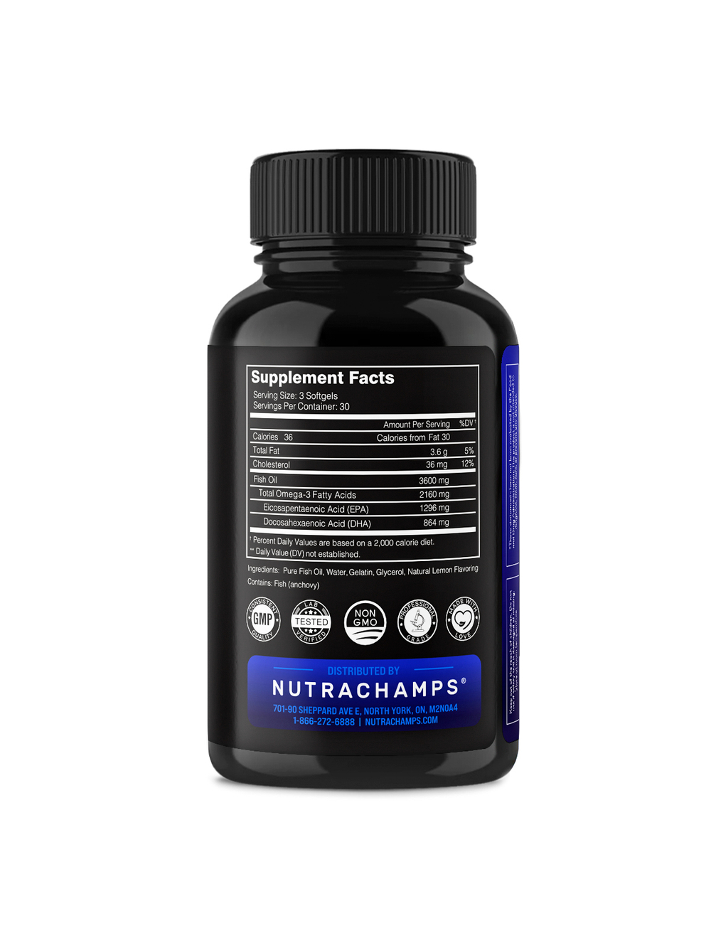 Nutra Champs Омега 3, 3600 мг, 90 капсул