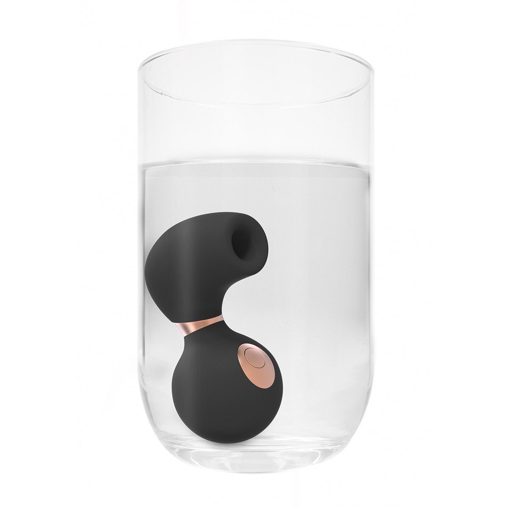 Черный клиторальный вакуум-волновой массажер Irresistible Invincible (Цвет: черный)