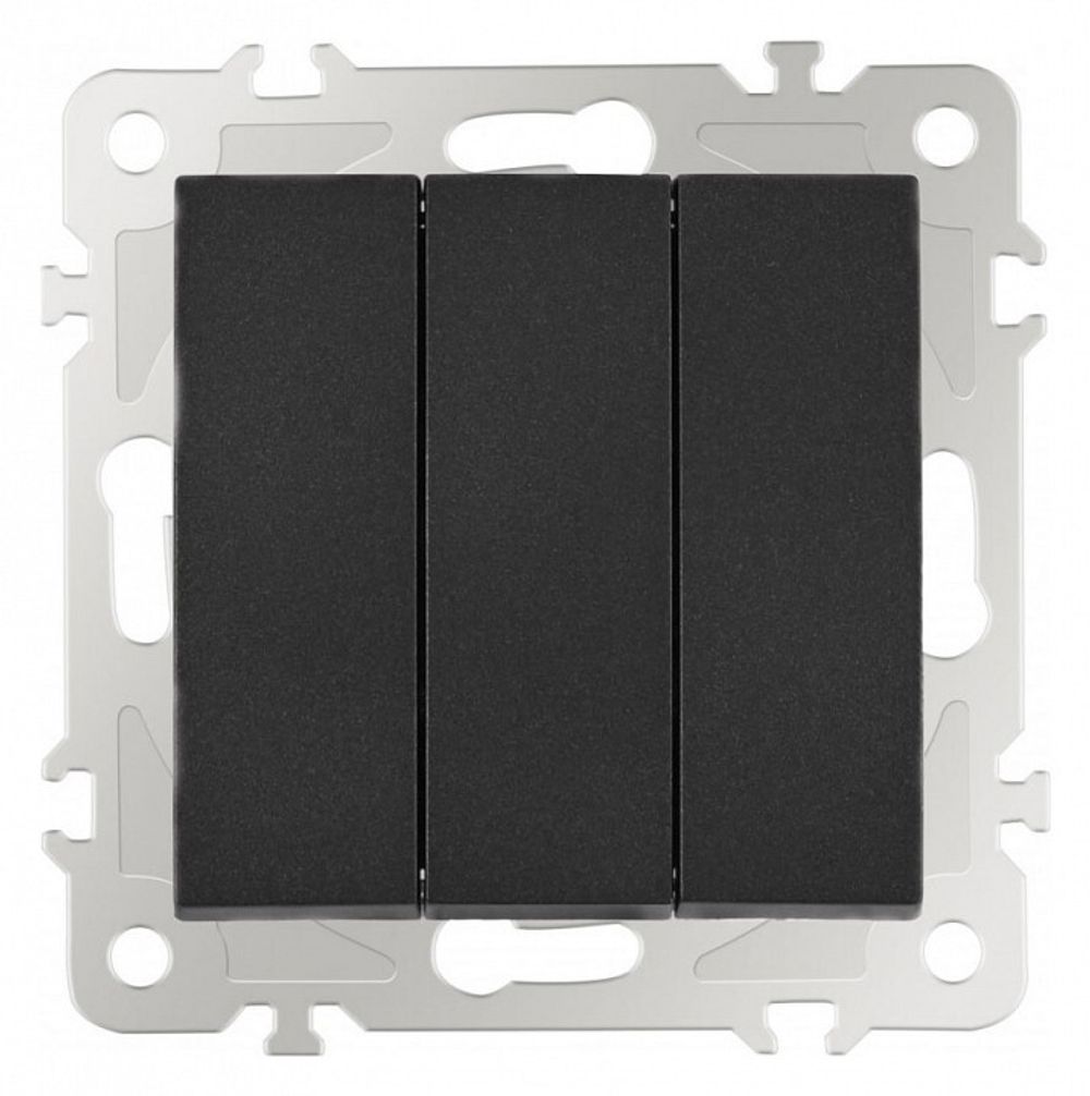 Выключатель трехклавишный без рамки Arte Milano 206 206.30-3.black