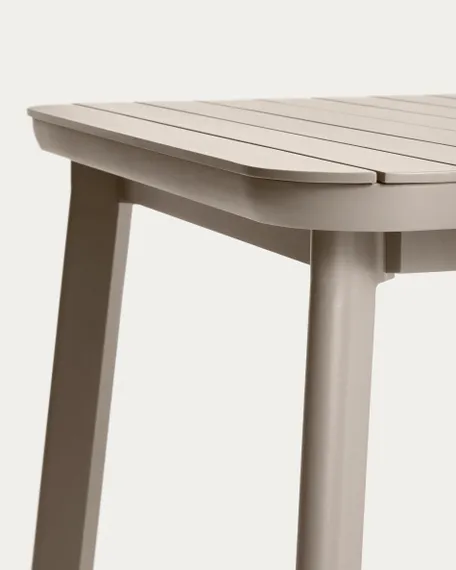 Раздвижной уличный стол Izola из алюминия с бежевой отделкой, 185 (235) x 100 см