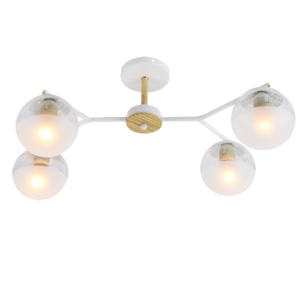 Потолочная люстра Mirastyle MH-5071/4 WH+WOOD