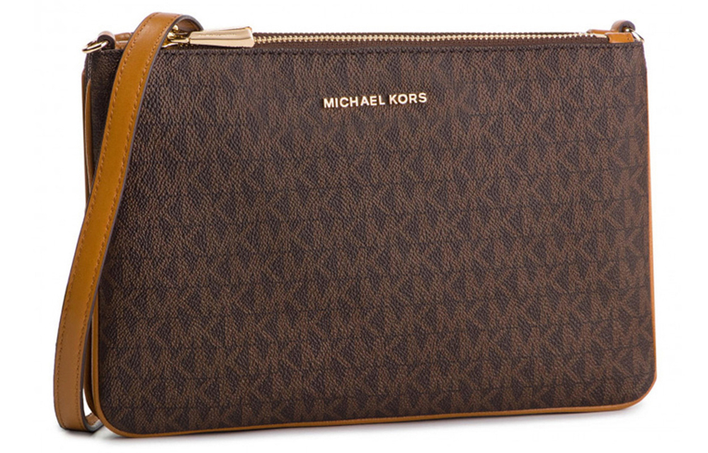 MICHAEL KORS MICHAEL KORS Luggage Collection PVC Leather Shoulder Bag, Crossbody Bag, Clutch Women"s Brown