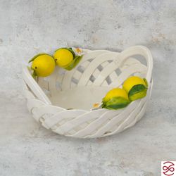 Корзина с ручками круглая Orgia Лимоны 29 см