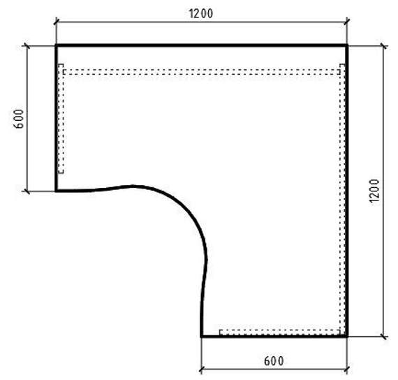 Стол эргономичный правый К.126