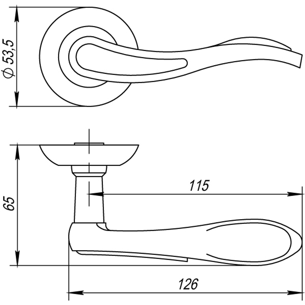 Ручка раздельная R.TL54.SALSA (SALSA TL) CFB-18 кофе глянец