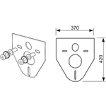 Комплект для установки подвесного унитаза TECEbase 2.0 с панелью смыва ТЕСЕambia Хром глянцевый (9400405)