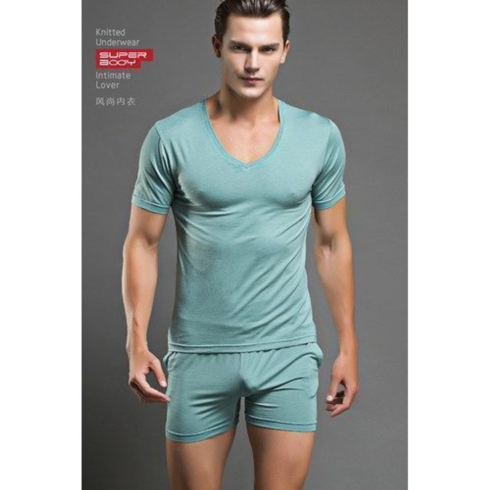 Мужская футболка изумрудная Superbody Emerald