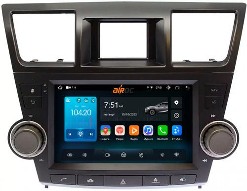 Магнитола для Toyota Highlander 2 2007-2013 XU40 - Airok RX-1122B Android 13, Быстрая, SIM-слот (кнопки + крутилки)