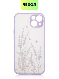 Чехол BROSCORP для Apple iPhone 13 оптом (арт. IP13-ST-TPU-PURPLE-PRINT)