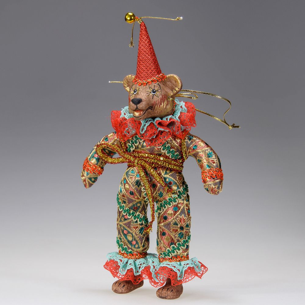 Ёлочная игрушка Медведь Клоун