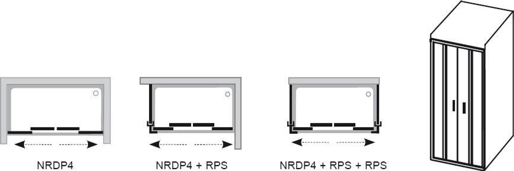 Душевая дверь Ravak Rapier NRDP4 -170 сатин + транспарент 0ONV0U00Z1