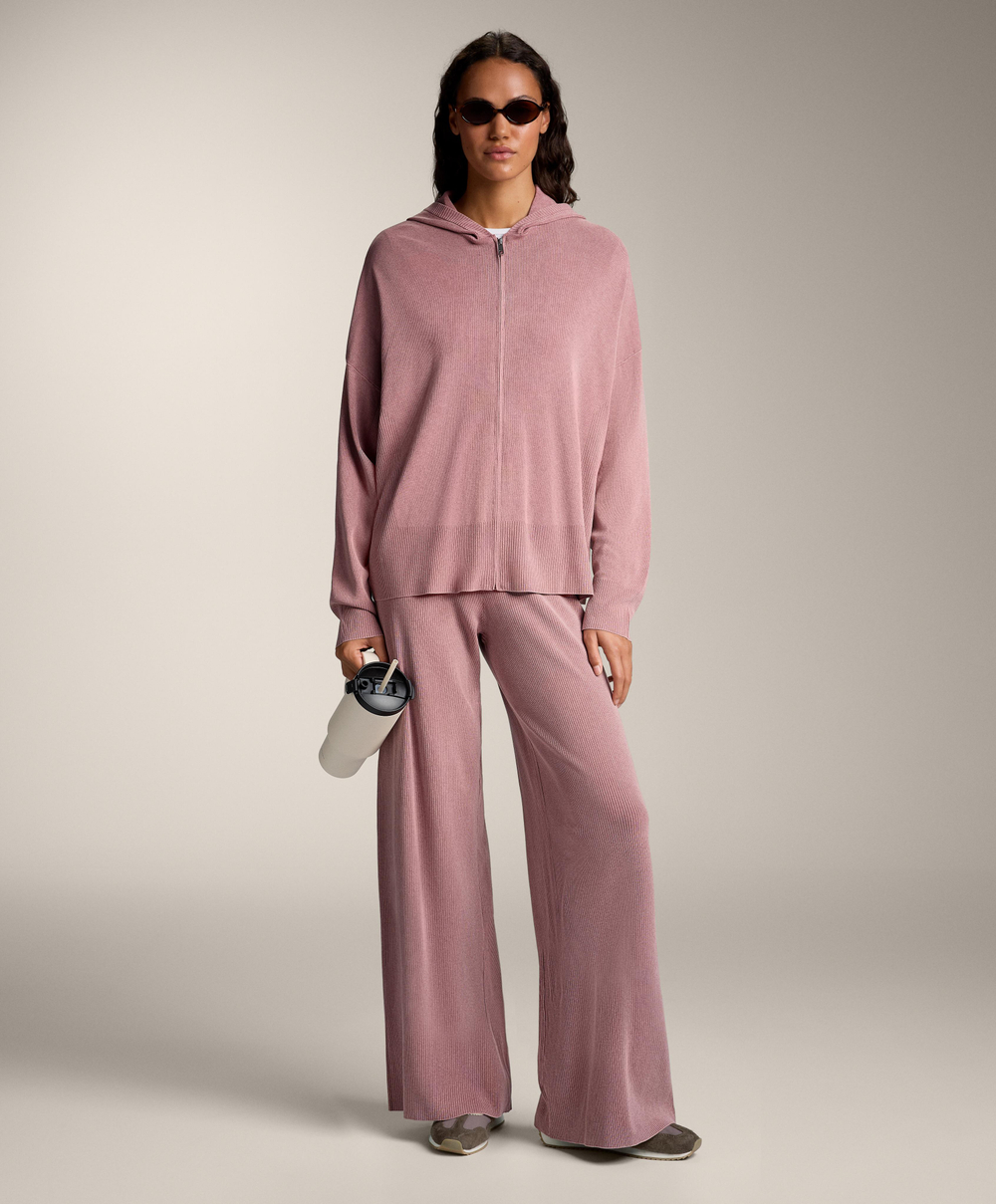 OYSHO Трикотажные брюки прямого кроя, светло-розовый