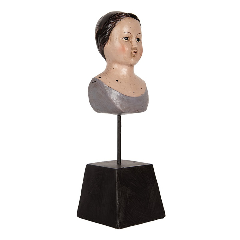 Декор "Бюст. Брокант" 11x11x34см Поликерамика, металл