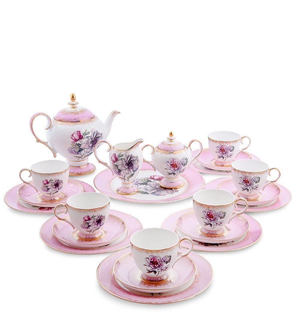 Pavone JK-125 Чайный сервиз 22 пр. на 6 перс. «Цветок Неаполя» (Fiore Napoli  )