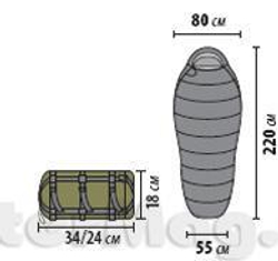 Суперлегкий спальник-кокон Tengu Mark 29SB оливковый [7229.1022]