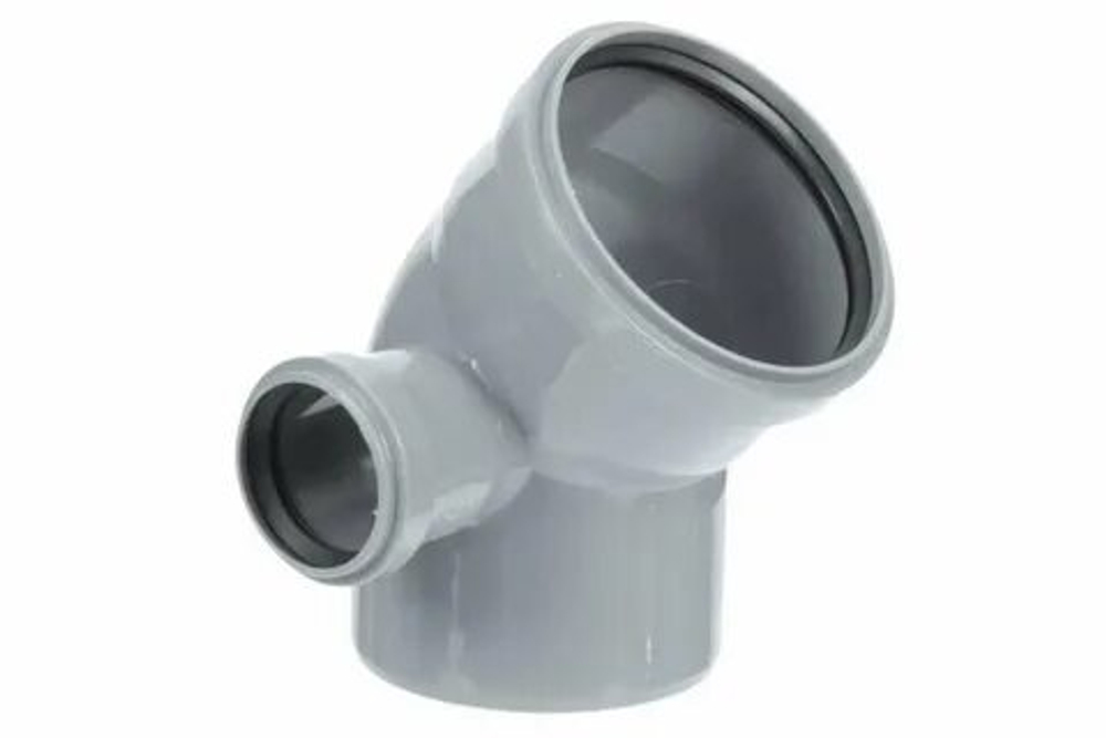 Отвод ПП 110  45° с выходом 50 (левый) Политэк