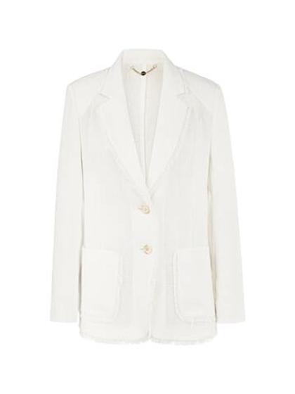 Marc Cain Блейзер из льна с бахромой