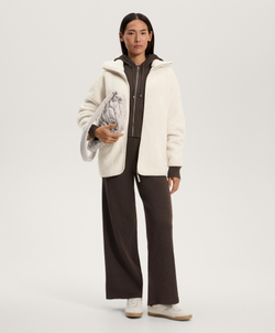 OYSHO Прямые брюки с резинкой по бокам, коричневый