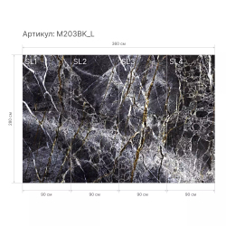 Гибкий мрамор M203BK_L