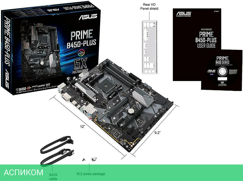 Материнская плата ASUS Prime B450-Plus DDR4
