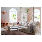 Комплект журнальных столиков - IKEA SVALSTA /СВАЛЬСТА ИКЕА, 40х55х18/46х73х64 см, белый